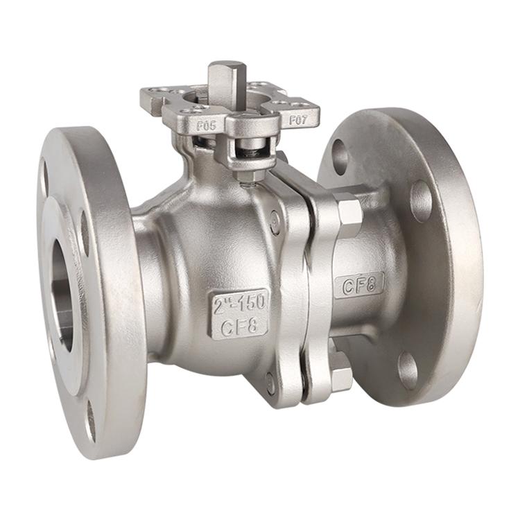 ANSI Standard 2-PC Flense kogelventiel met ISO 5211 Direct montagekussen