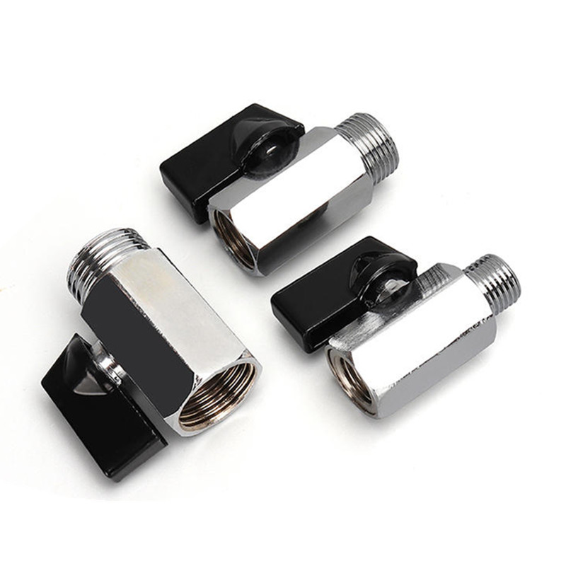 Messing minikogelkraan met aluminium handgreep