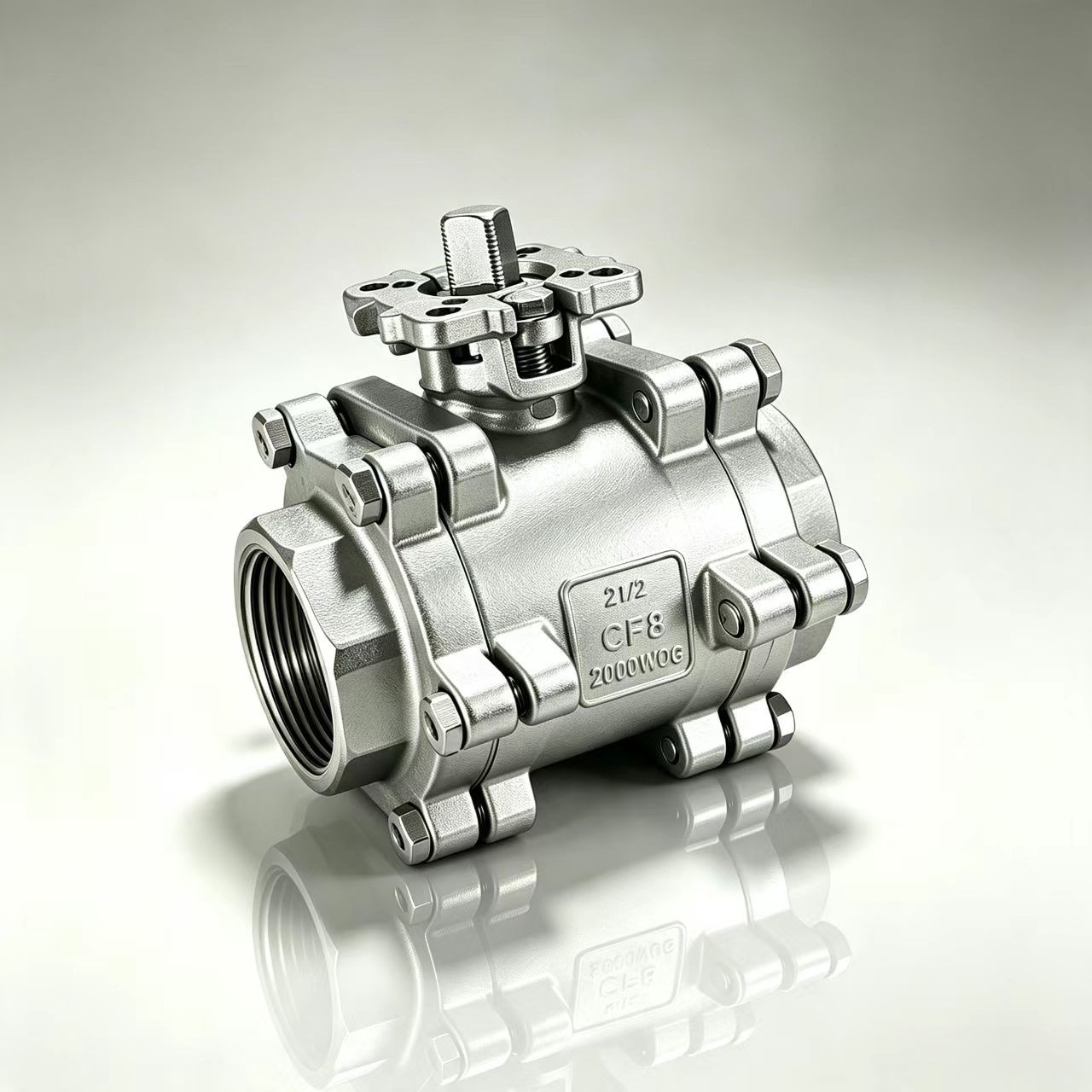 Heavy Duty Full Wrap Lug 2000WOG 3-delige kogelkraan